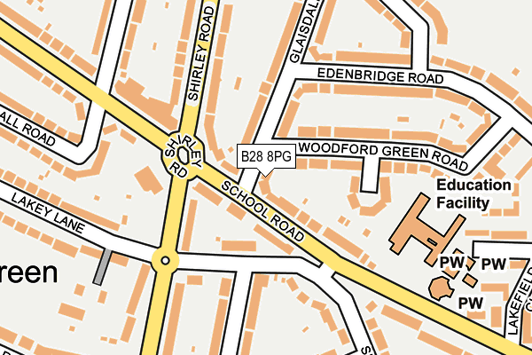 B28 8PG map - OS OpenMap – Local (Ordnance Survey)