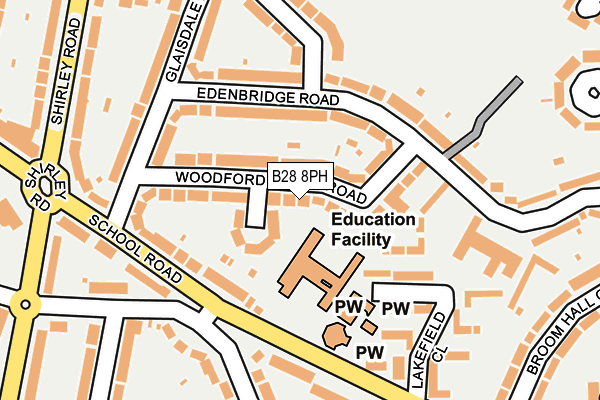 B28 8PH map - OS OpenMap – Local (Ordnance Survey)