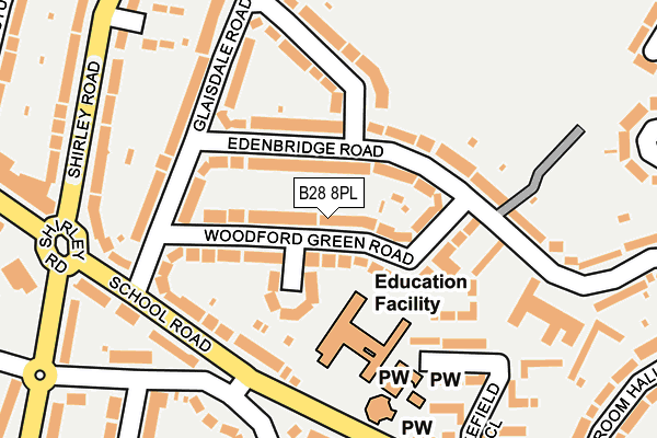 B28 8PL map - OS OpenMap – Local (Ordnance Survey)