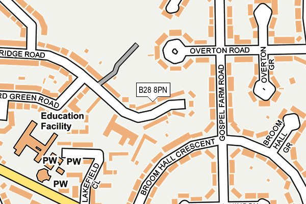 B28 8PN map - OS OpenMap – Local (Ordnance Survey)