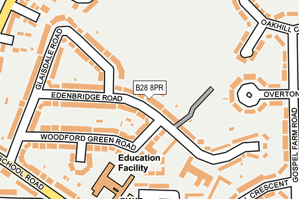 B28 8PR map - OS OpenMap – Local (Ordnance Survey)