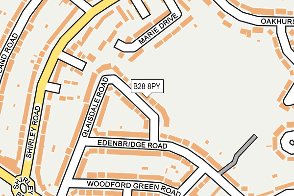 B28 8PY map - OS OpenMap – Local (Ordnance Survey)