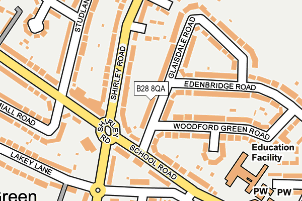 B28 8QA map - OS OpenMap – Local (Ordnance Survey)