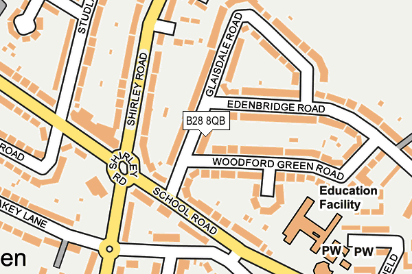 B28 8QB map - OS OpenMap – Local (Ordnance Survey)