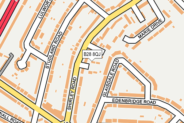 B28 8QJ map - OS OpenMap – Local (Ordnance Survey)