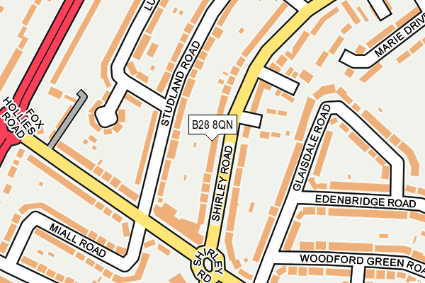 B28 8QN map - OS OpenMap – Local (Ordnance Survey)