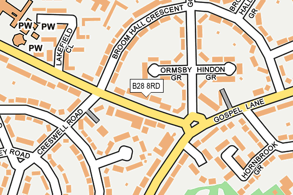 B28 8RD map - OS OpenMap – Local (Ordnance Survey)