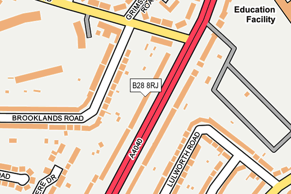 B28 8RJ map - OS OpenMap – Local (Ordnance Survey)