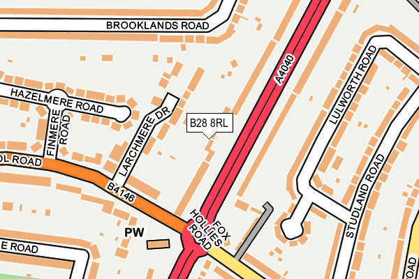 B28 8RL map - OS OpenMap – Local (Ordnance Survey)