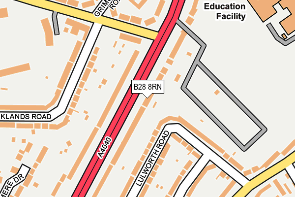 B28 8RN map - OS OpenMap – Local (Ordnance Survey)