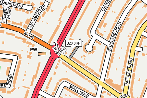 B28 8RP map - OS OpenMap – Local (Ordnance Survey)