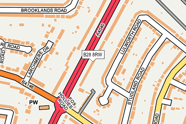 B28 8RW map - OS OpenMap – Local (Ordnance Survey)