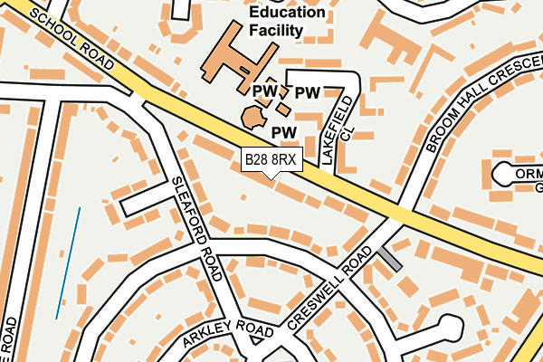 B28 8RX map - OS OpenMap – Local (Ordnance Survey)