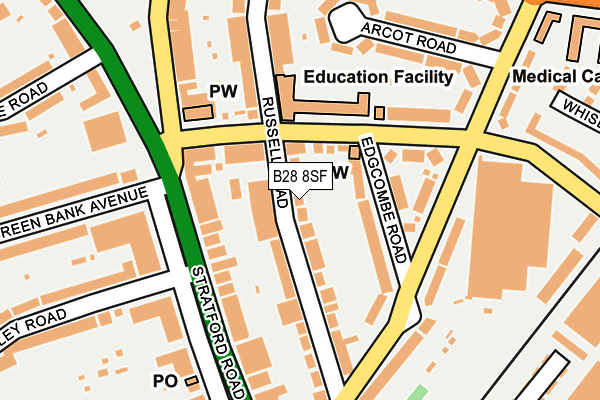 B28 8SF map - OS OpenMap – Local (Ordnance Survey)
