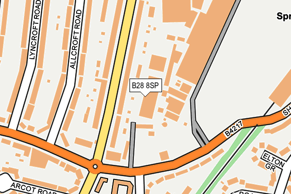 B28 8SP map - OS OpenMap – Local (Ordnance Survey)