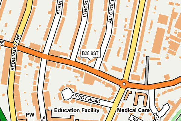 B28 8ST map - OS OpenMap – Local (Ordnance Survey)