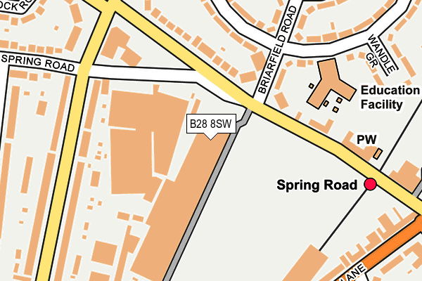 B28 8SW map - OS OpenMap – Local (Ordnance Survey)