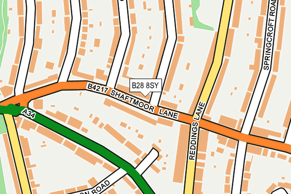 B28 8SY map - OS OpenMap – Local (Ordnance Survey)