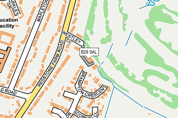 B28 9AL map - OS OpenMap – Local (Ordnance Survey)