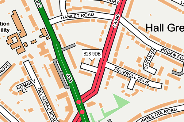 B28 9DB map - OS OpenMap – Local (Ordnance Survey)