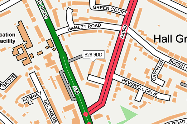 B28 9DD map - OS OpenMap – Local (Ordnance Survey)