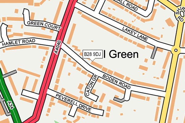 B28 9DJ map - OS OpenMap – Local (Ordnance Survey)