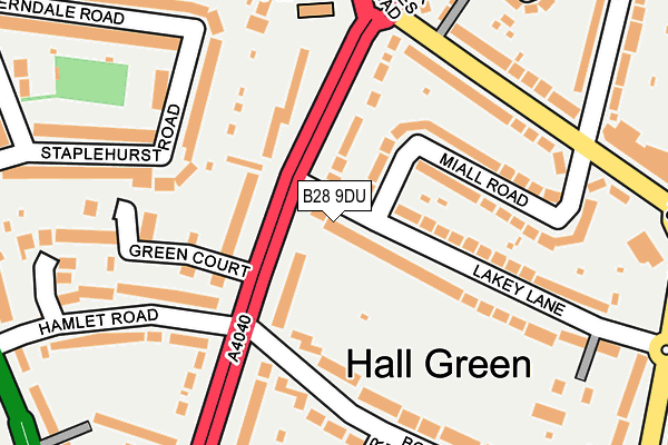 B28 9DU map - OS OpenMap – Local (Ordnance Survey)