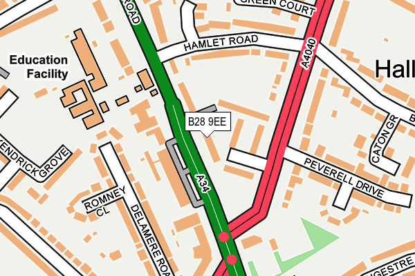 B28 9EE map - OS OpenMap – Local (Ordnance Survey)