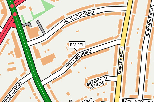 B28 9EL map - OS OpenMap – Local (Ordnance Survey)