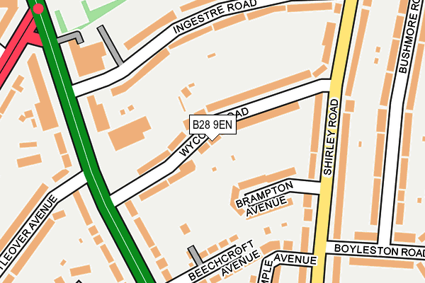 B28 9EN map - OS OpenMap – Local (Ordnance Survey)