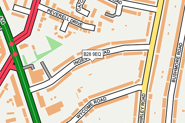 B28 9EQ map - OS OpenMap – Local (Ordnance Survey)