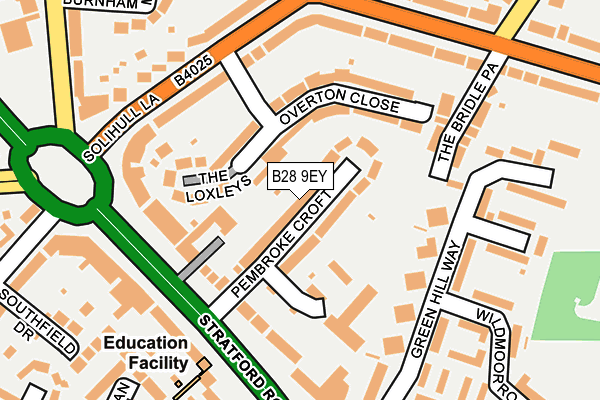 B28 9EY map - OS OpenMap – Local (Ordnance Survey)