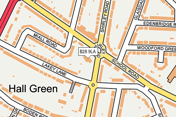 B28 9LA map - OS OpenMap – Local (Ordnance Survey)
