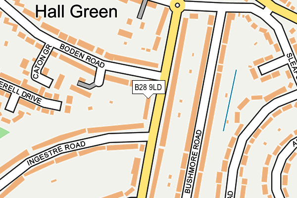 B28 9LD map - OS OpenMap – Local (Ordnance Survey)