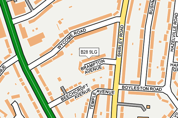 B28 9LG map - OS OpenMap – Local (Ordnance Survey)