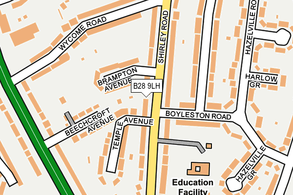 B28 9LH map - OS OpenMap – Local (Ordnance Survey)