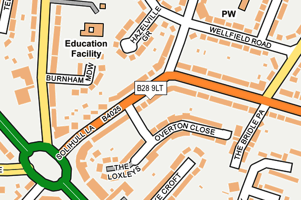 B28 9LT map - OS OpenMap – Local (Ordnance Survey)