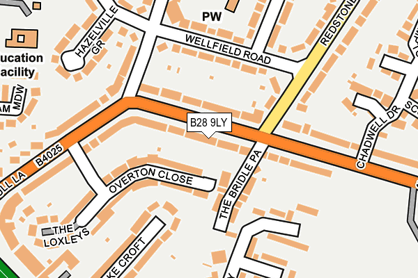 B28 9LY map - OS OpenMap – Local (Ordnance Survey)