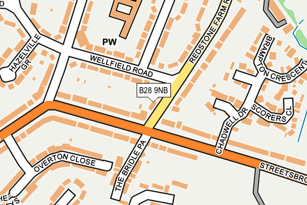 B28 9NB map - OS OpenMap – Local (Ordnance Survey)