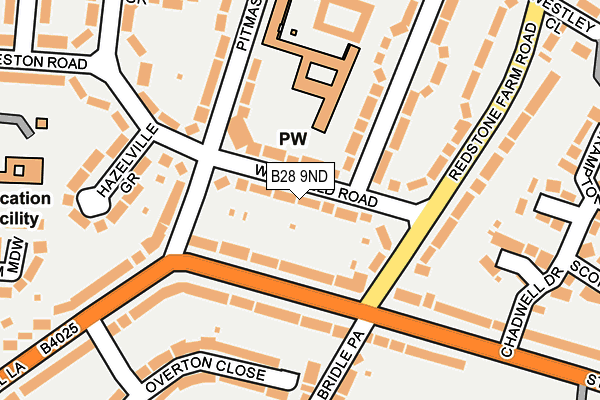 B28 9ND map - OS OpenMap – Local (Ordnance Survey)