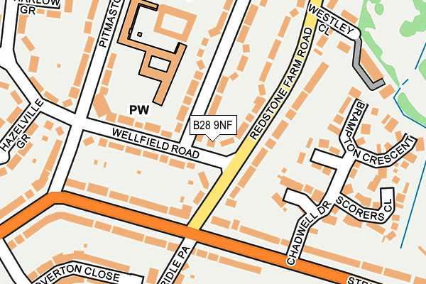 B28 9NF map - OS OpenMap – Local (Ordnance Survey)