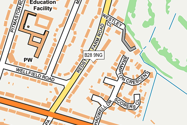 B28 9NG map - OS OpenMap – Local (Ordnance Survey)