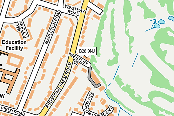 B28 9NJ map - OS OpenMap – Local (Ordnance Survey)