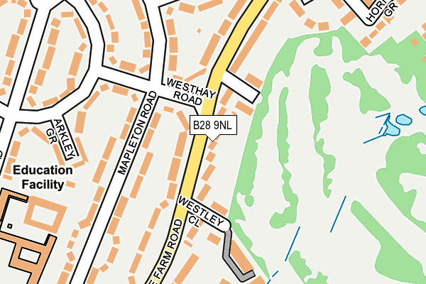 B28 9NL map - OS OpenMap – Local (Ordnance Survey)