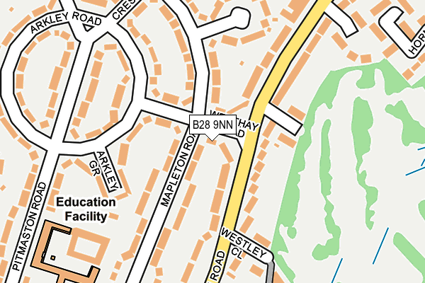 B28 9NN map - OS OpenMap – Local (Ordnance Survey)