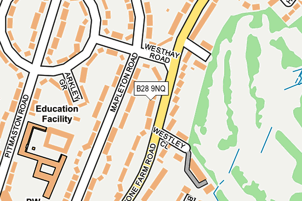 B28 9NQ map - OS OpenMap – Local (Ordnance Survey)