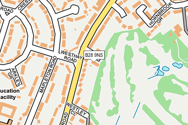 B28 9NS map - OS OpenMap – Local (Ordnance Survey)