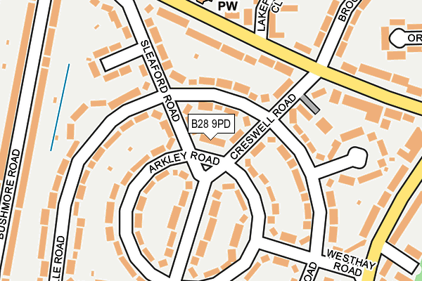 B28 9PD map - OS OpenMap – Local (Ordnance Survey)