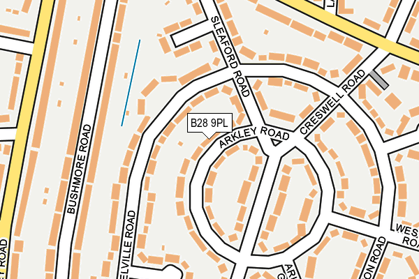 B28 9PL map - OS OpenMap – Local (Ordnance Survey)