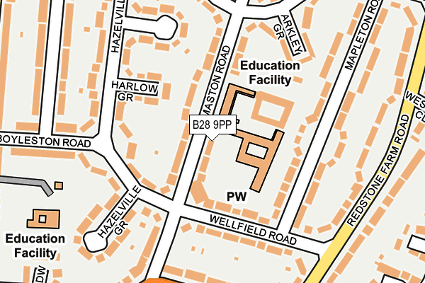 B28 9PP map - OS OpenMap – Local (Ordnance Survey)